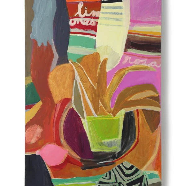 Limon rosa - Marco tipo box negro con fondo negro