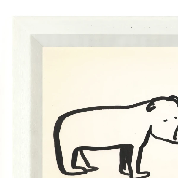 Oso - Marco tipo triangulito blanco liso