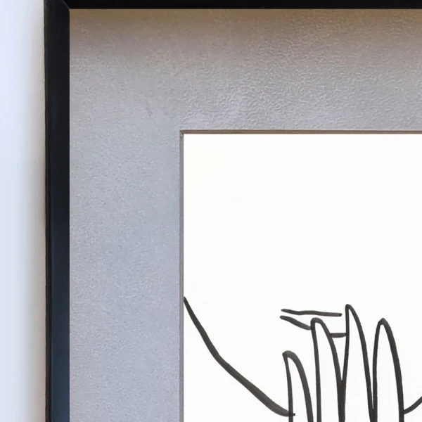 Oh - Marco en L negro + passepartout gris