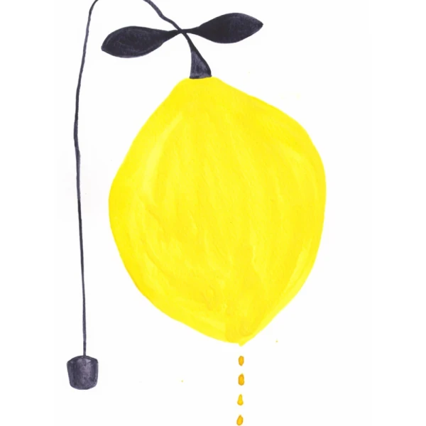 Lemon - Marco tipo box negro + passepartout negro