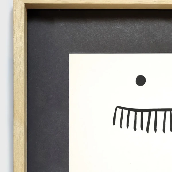 Cepillo - Marco tipo box madera + passepartout