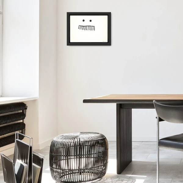 Cepillo - Marco tipo box madera + passepartout