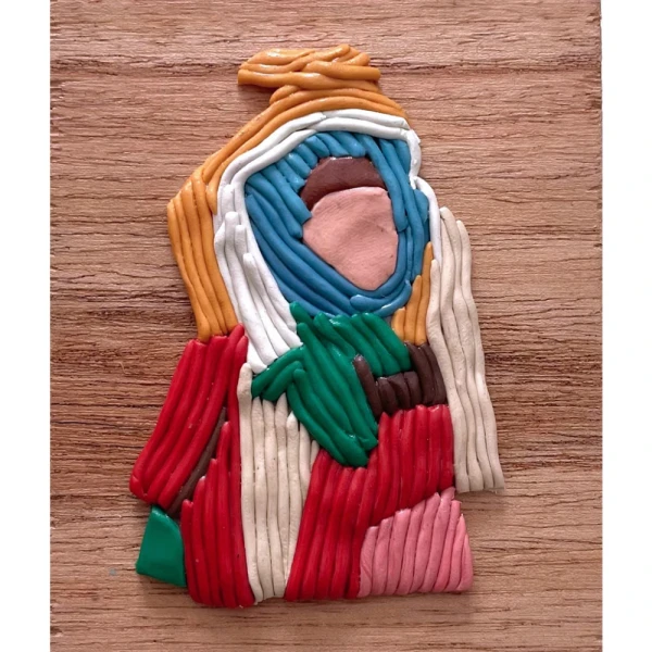 Sentimientos 5 - Marco tipo box madera + fondo negro