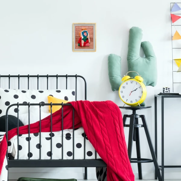 Sentimientos 5 - Marco tipo box madera + fondo negro