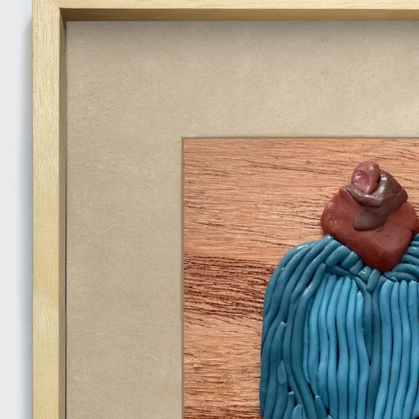 Sentimientos 3 - Marco tipo box madera + fondo gris