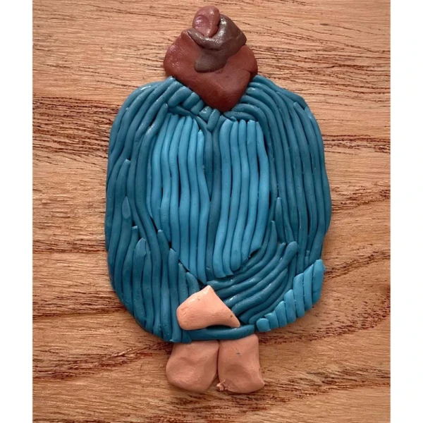 Sentimientos 3 - Marco tipo box madera + fondo negro