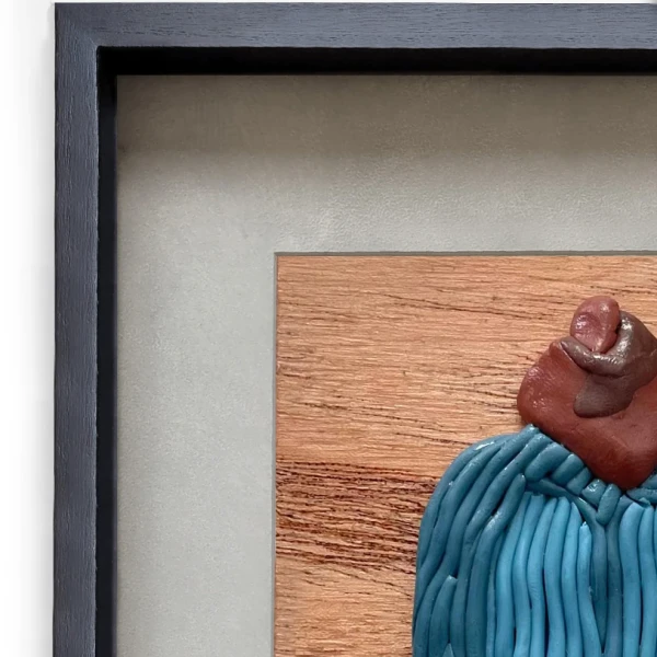 Sentimientos 3 - Marco tipo box negro + fondo gris