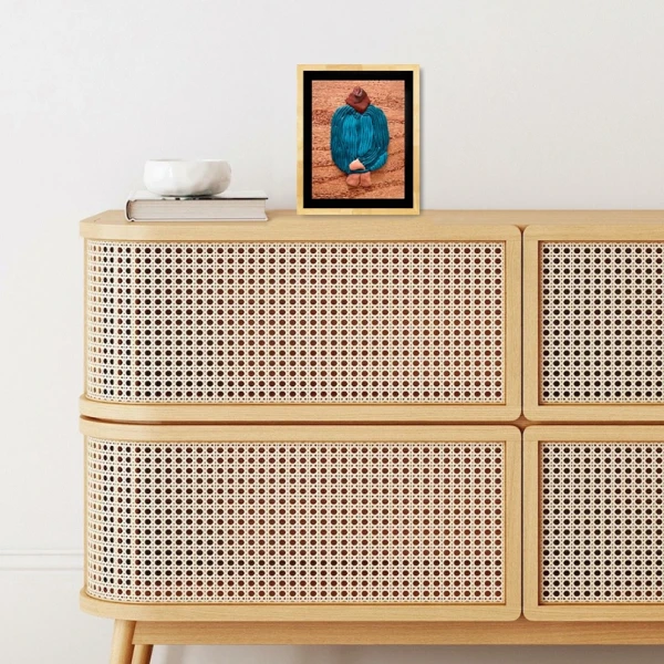 Sentimientos 3 - Marco tipo box negro + fondo gris