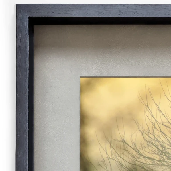 Santa Catalina II - 95 x 115 / Marco tipo box negro mas passepartout gris