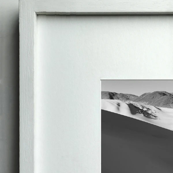 Rio grande - 95 x 115 / Marco en L blanco con passepartout blanco