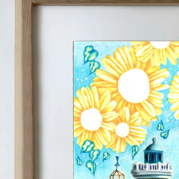 Daniel Prandi III - Marco en Ldiagonal madera con passepartout