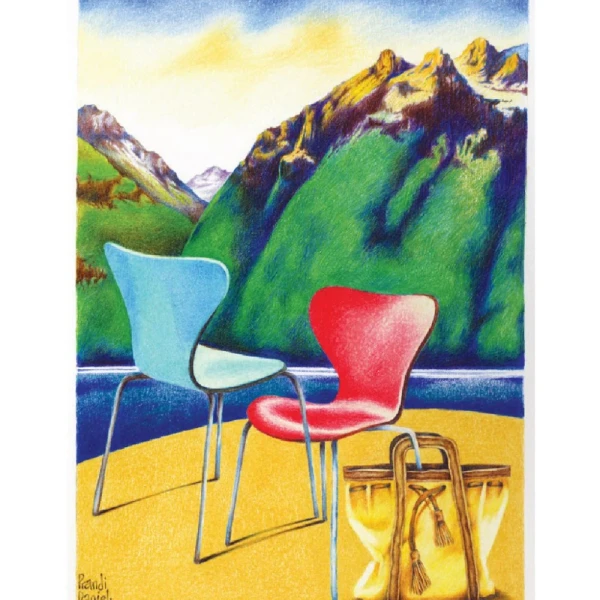 Daniel Prandi V - Marco en L diagonal madera con passepartout