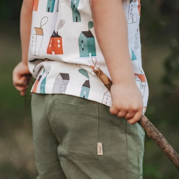 PANTALÓN PEREZOSO VERDE SECO
