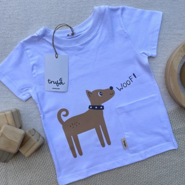 REMERA WOOF BLANCA