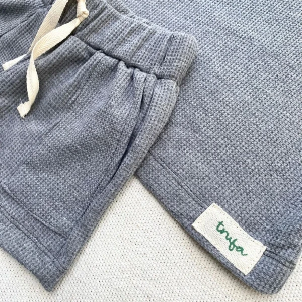 SHORT WAFFLE GRIS