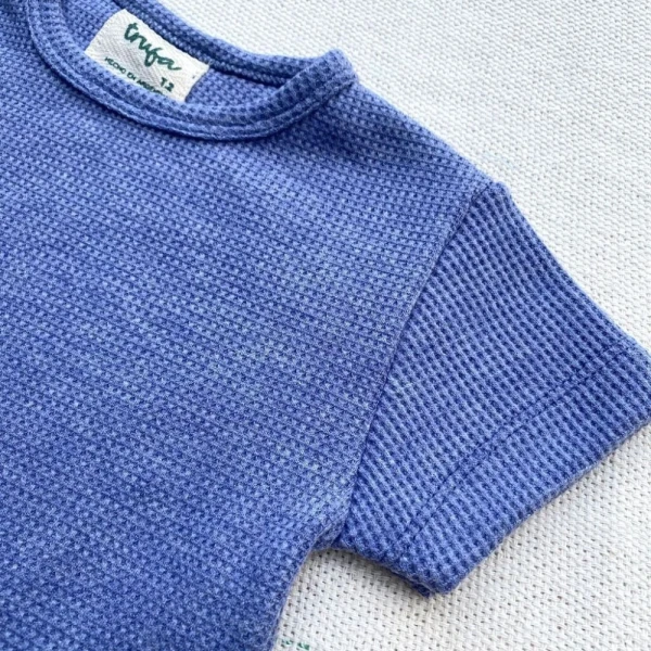 Remera waffle Azul