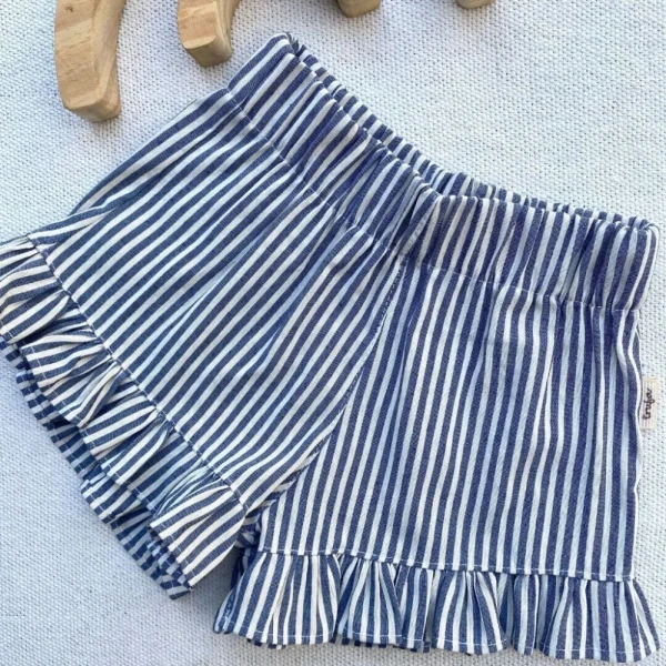 Short ardilla rayado Azul