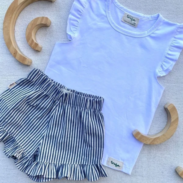 Short ardilla rayado Azul