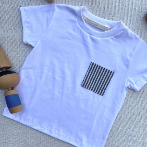 Remera bolsillo Azul