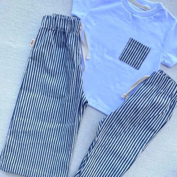 Remera bolsillo Azul