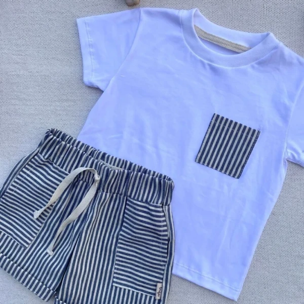 Remera bolsillo Azul