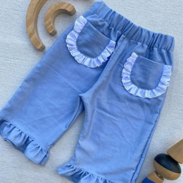 Pantalón volado Simil denim