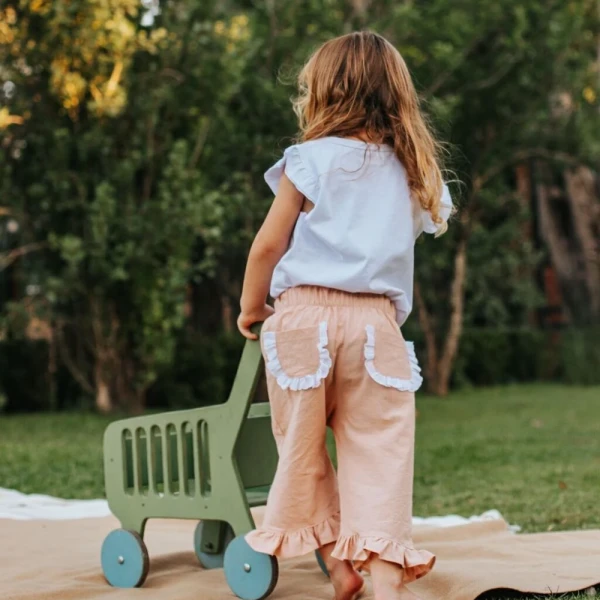 Pantalón volado Simil denim