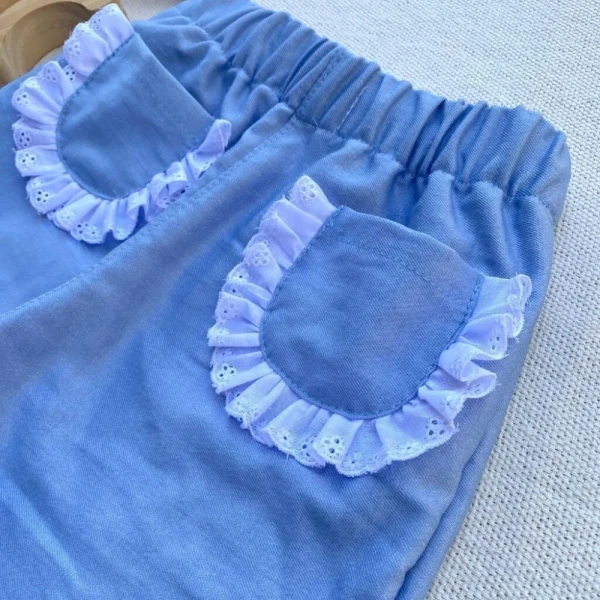 Pantalón volado Simil denim