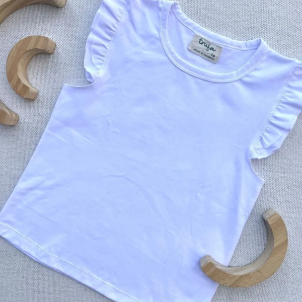 Remera Volado Blanca