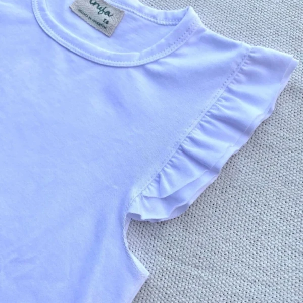 Remera Volado Blanca