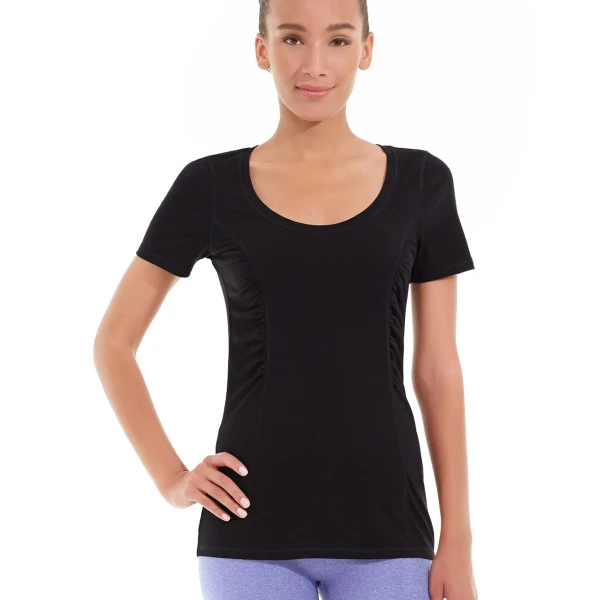 Juliana Short-Sleeve Tee Size L Color Black