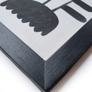 Gardenia Negra - Marco Negro  marupá - 35,5x27,5