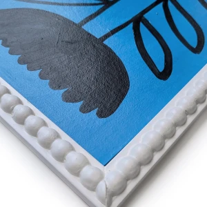 Gardenia Azul - Pelotitas bancas 29 x 23 cm