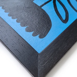 Gardenia Azul - Chata de 3 negro liso 31 x 25cm