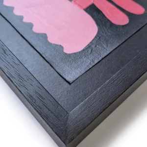 Gardenia Rosa - L15  Negra con fondo negro 21 x 19 / 21 x 30