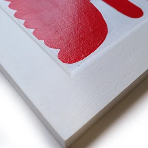 Gardenia colorada chica - Chata de 3 con garganta blanco  20 x 23cm / 21 x 30