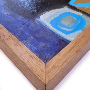 Díptico Azul - Chata de 4 cm lustre  petiribi  128x146 (ancho de los dos juntos)