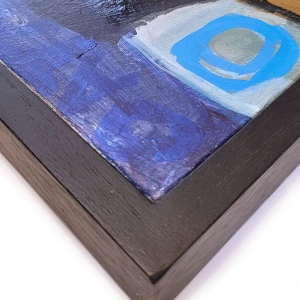 Díptico Azul - Espacial kiri negrol  124x138 (ancho de los dos juntos)