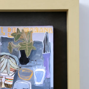 Sol de la mañana - Marco tipo box curry con fondo negro