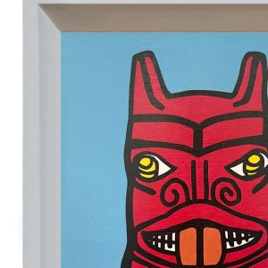 Totem de Jaguar Granate - Triangulito blanco  pequeño 35x26