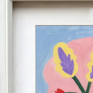 Amanecer - Piramidal mini blanca con paspartu blanco / 21 x 30