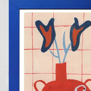 Atardecer - 21 x 30 / Varilla chata de 3 cm azul ultramar