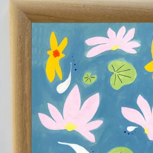 Loto - 21 x 30 / Marco de 3 cm bombe en kiri natural