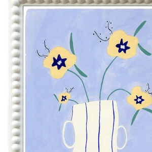 Pastel - 30 X 42 / Marco pelotitas blanco liso