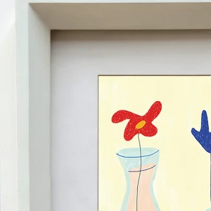 Ritual - 30 X 42 / Marco triangulito blanco mas paspartu blanco