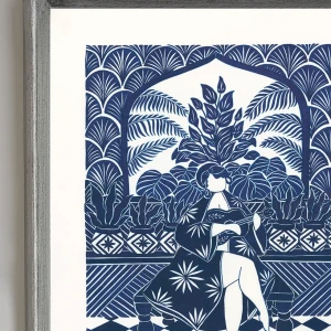 Musa - 30 x 42 / Marco piramidal mini plateado