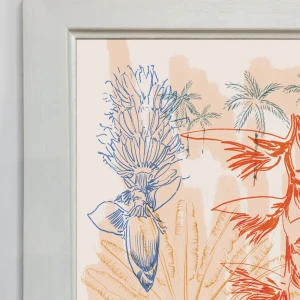 Tropi - Marco chato de 3 cm con rebaje blanco liso / 30 X 42