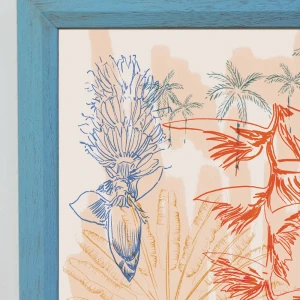 Tropi - Marco chato con rampita celeste vintage / 21 x 30