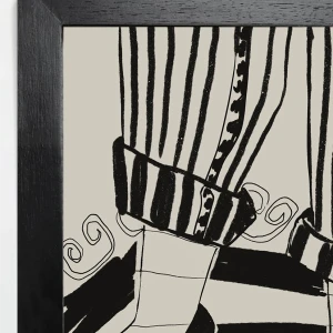 Mocasin - 30 X 42 / Marco chato de 3 cm negro liso