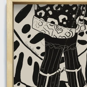 Tango shoe - 21 x 30 / Marco box madera marupa natural